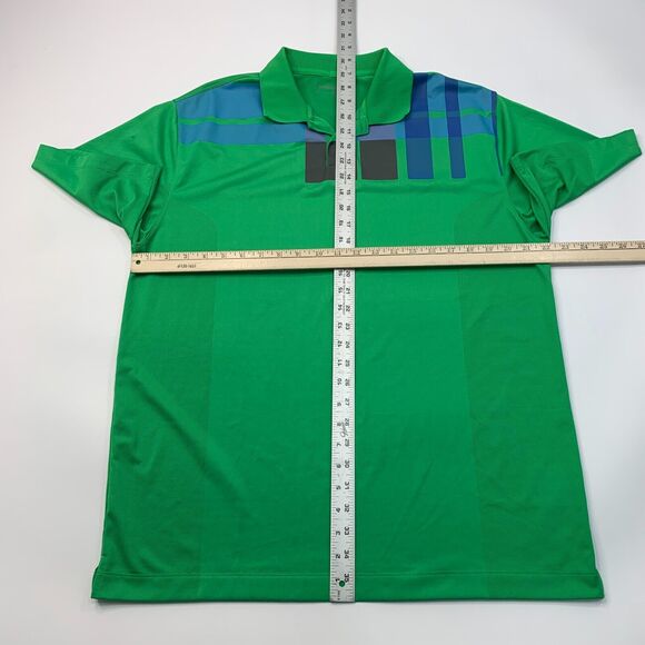 Nike Golf Shirt Mens L Large Parrot Green Body Map Dri Fit Performance Polo * - Picture 7 of 13